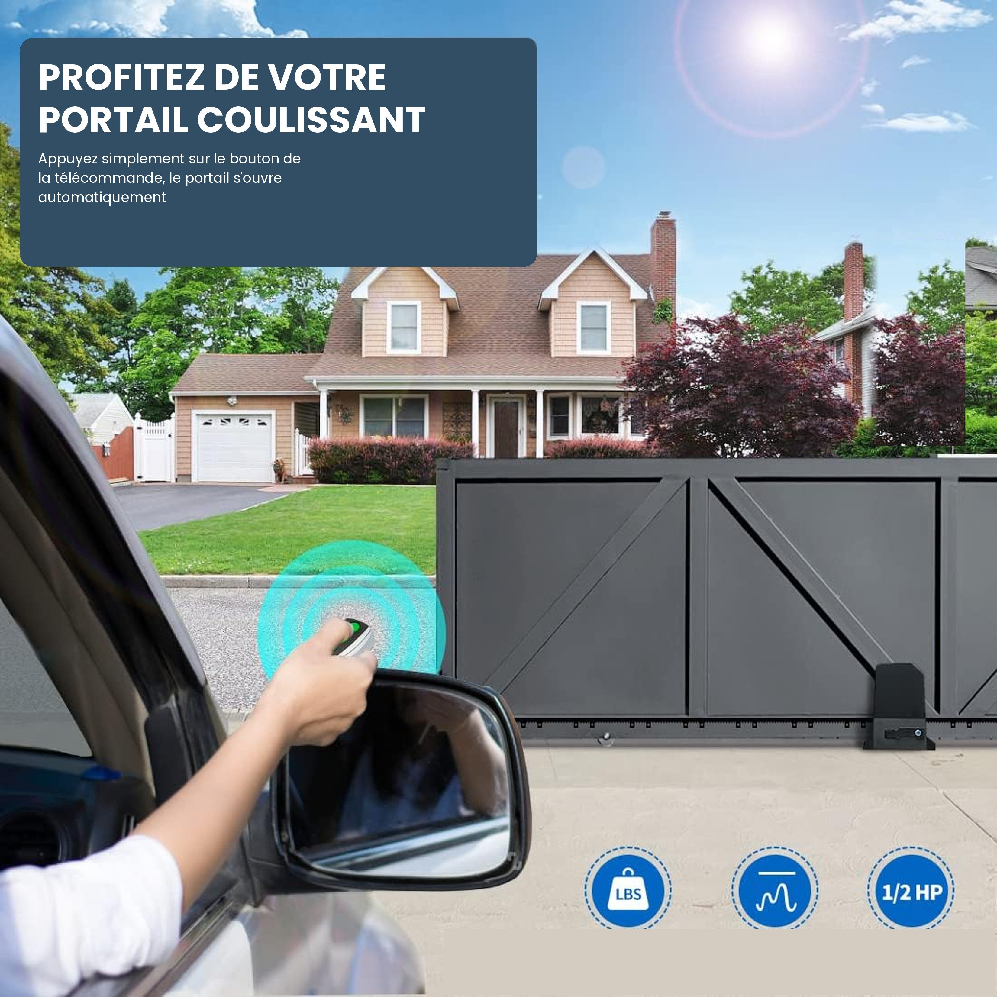 Installation motorisation de portail connecté